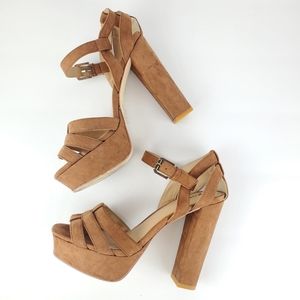 Justfab Chunky Platform Brown